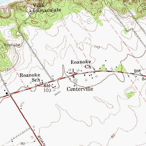 Topographic Map of Centerville, NY