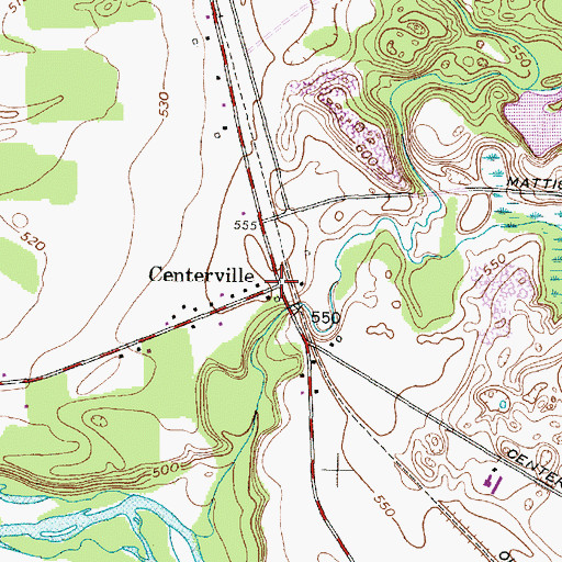 Topographic Map of Centerville, NY