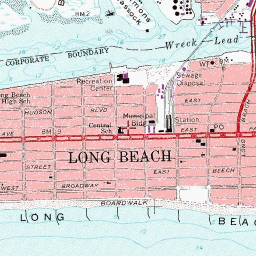 Topographic Map of Central Elementary School, NY