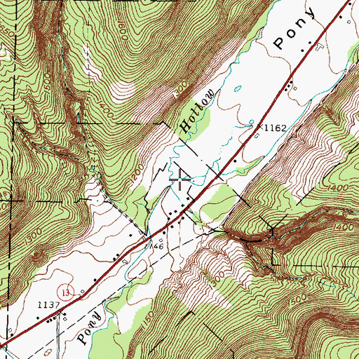 Topographic Map of Chaffee Creek, NY