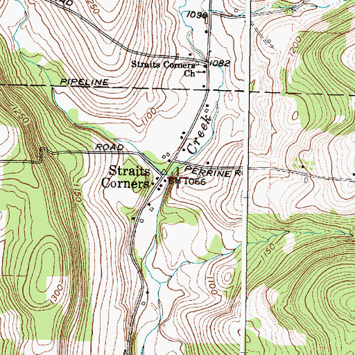 Topographic Map of Chambers Creek, NY