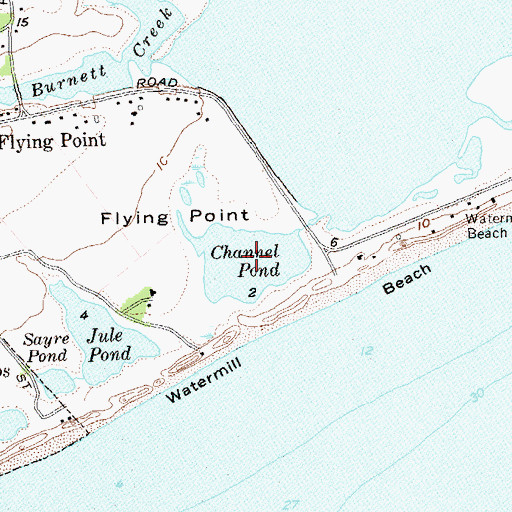 Topographic Map of Channel Pond, NY