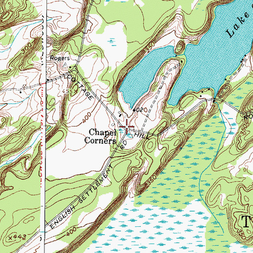Topographic Map of Chapel Corners, NY