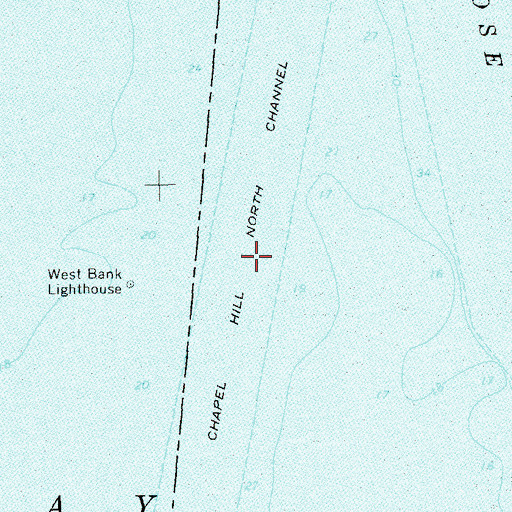 Topographic Map of Chapel Hill North Channel, NY