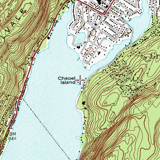 Topographic Map of Chapel Island, NY