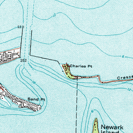 Topographic Map of Charles Point, NY