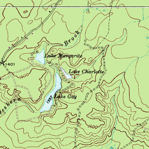 Topographic Map of Lake Charlotte, NY