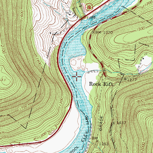 Topographic Map of Chase Brook, NY