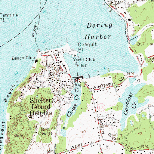 Topographic Map of Chase Creek, NY