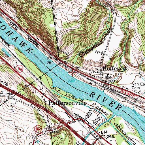 Topographic Map of Chaughtanoonda Creek, NY