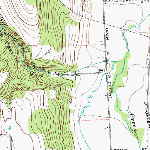 Topographic Map of Cheese Factory Gulf, NY