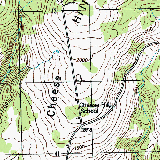 Topographic Map of Cheese Hill, NY