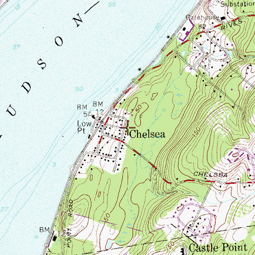 Topographic Map of Chelsea, NY