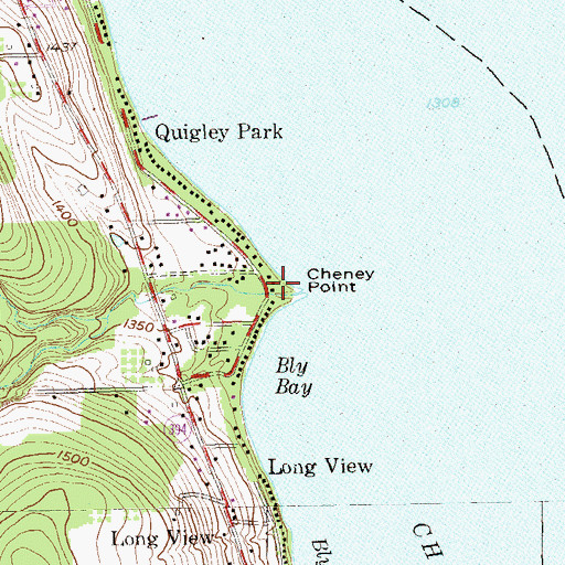 Topographic Map of Cheney Point, NY