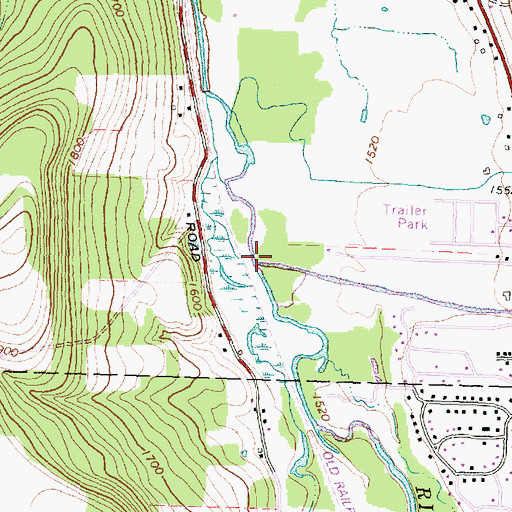 Topographic Map of Chenunda Creek, NY
