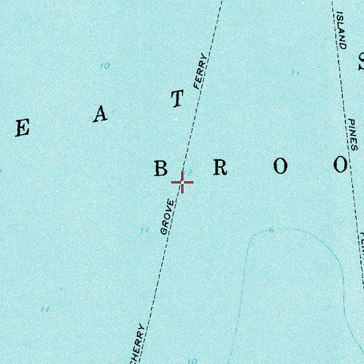 Topographic Map of Cherry Grove Ferry, NY