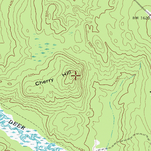 Topographic Map of Cherry Hill, NY