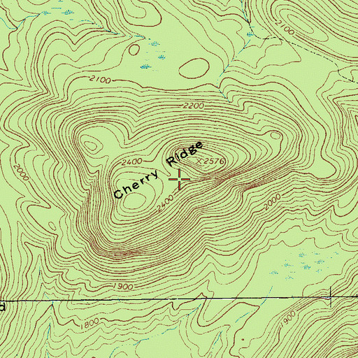 Topographic Map of Cherry Ridge, NY