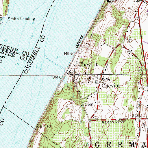 Topographic Map of Cheviot, NY