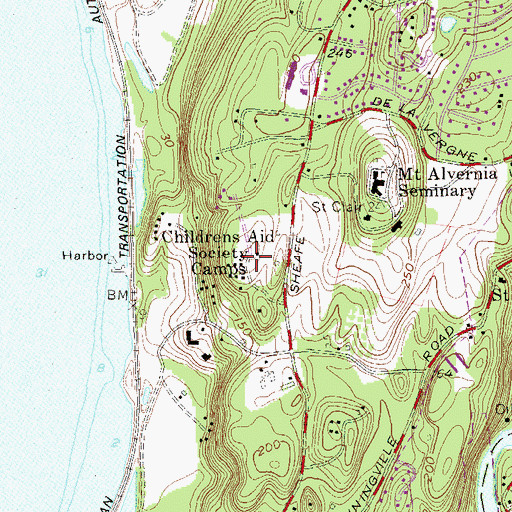 Topographic Map of Childrens Aid Society Camps, NY