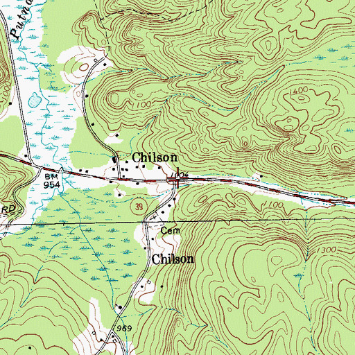 Topographic Map of Chilson, NY