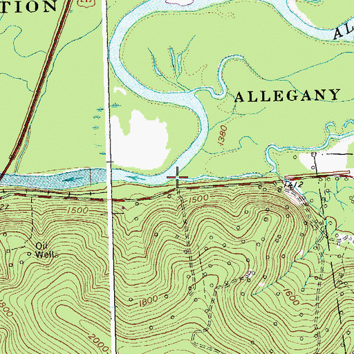 Topographic Map of Chipmunk Creek, NY
