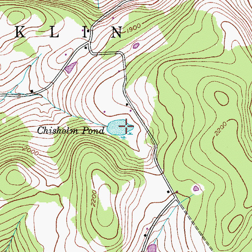 Topographic Map of Chisholm Pond, NY