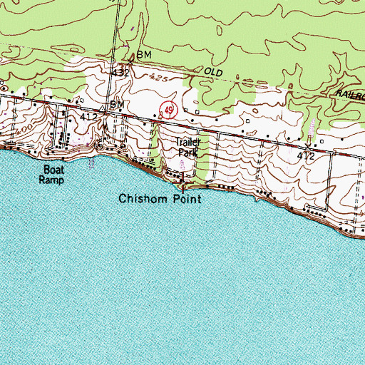 Topographic Map of Chishom Point, NY