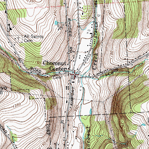 Topographic Map of Choconut Center, NY
