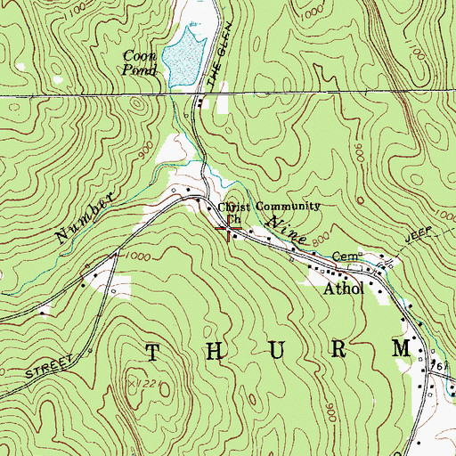 Topographic Map of Christ Community Church, NY