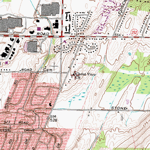 Topographic Map of Christ View Church, NY