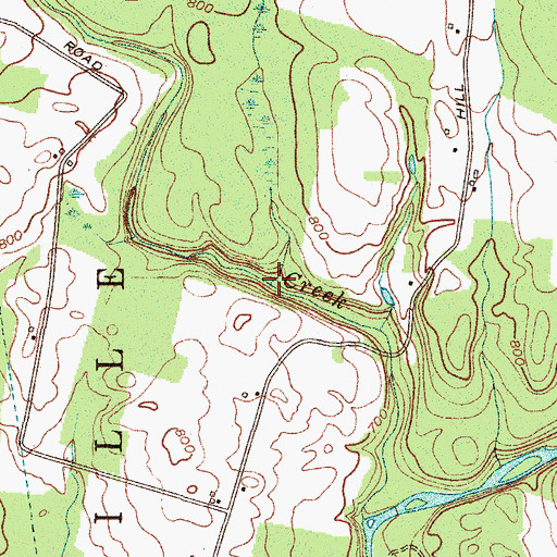 Topographic Map of Christian Brook, NY