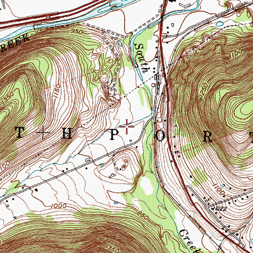 Topographic Map of Christian Hollow, NY