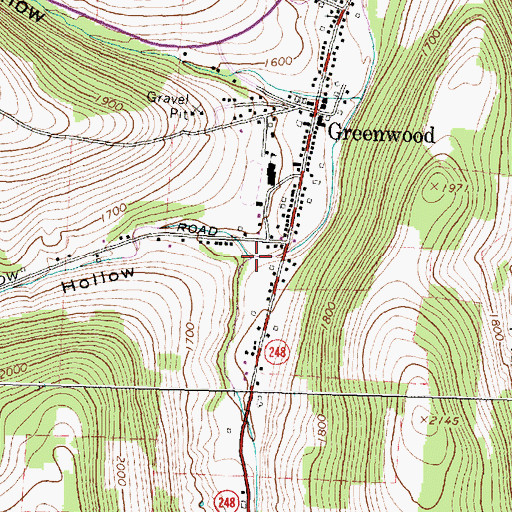 Topographic Map of Christian Hollow, NY