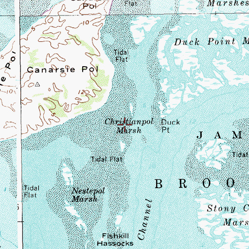Topographic Map of Christianpol Marsh, NY