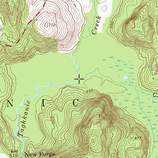 Topographic Map of Chrysler Pond Outlet, NY