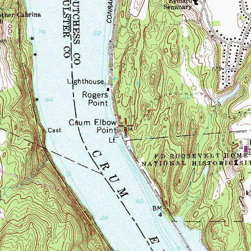Topographic Map of Crum Elbow Point, NY