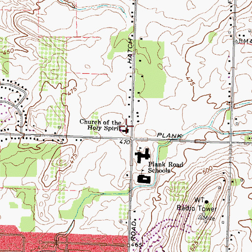 Topographic Map of Church of the Holy Spirit, NY
