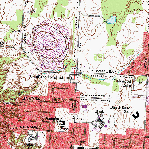 Topographic Map of Church of the Incarnation, NY