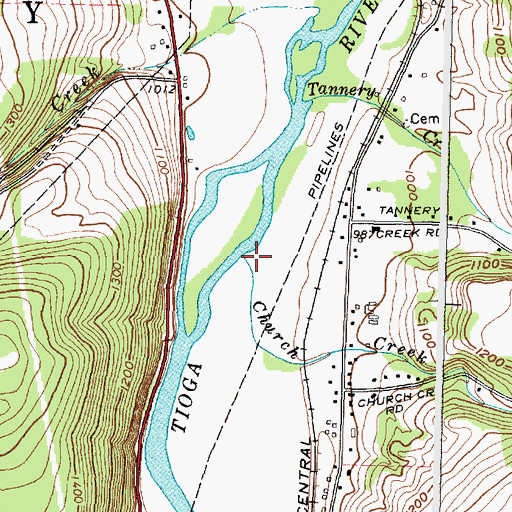 Topographic Map of Church Creek, NY