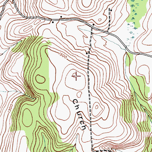 Topographic Map of Church Hill, NY