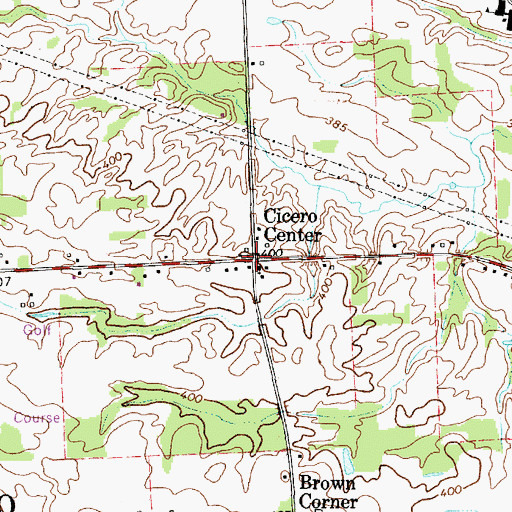 Topographic Map of Cicero Center, NY
