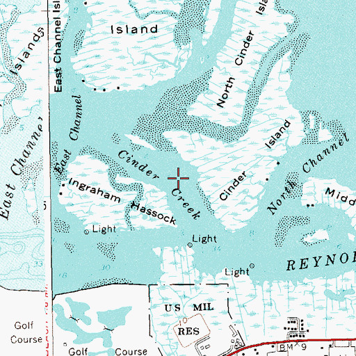 Topographic Map of Cinder Creek, NY