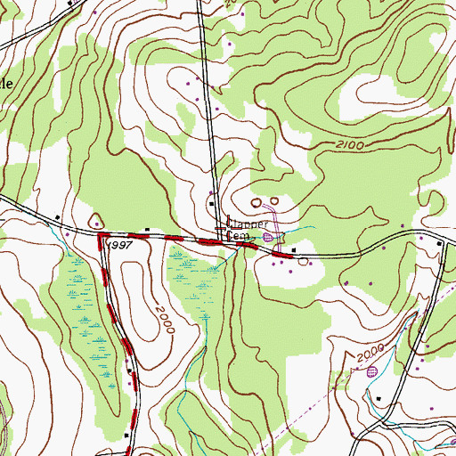 Topographic Map of Clapper Cemetery, NY