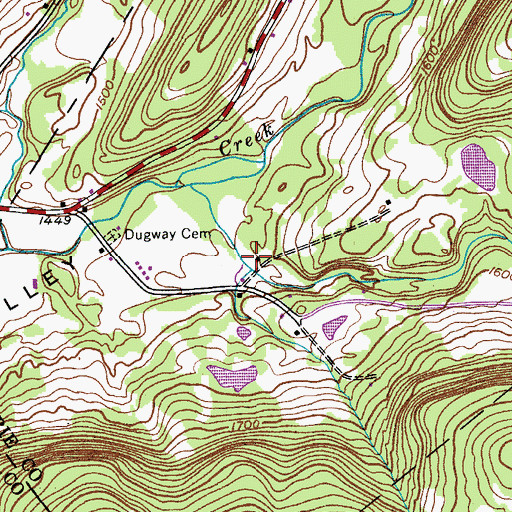 Topographic Map of Clapper Hollow, NY