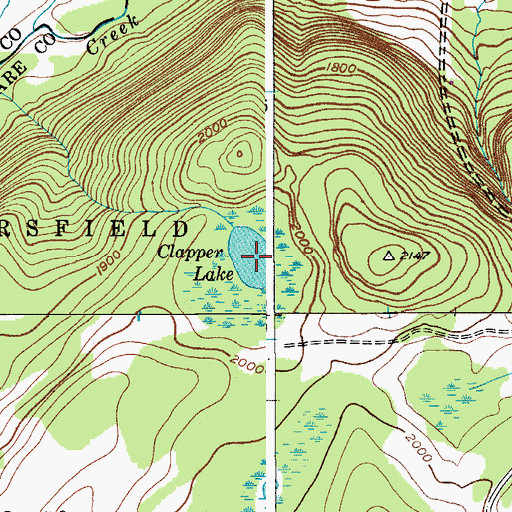 Topographic Map of Clapper Lake, NY