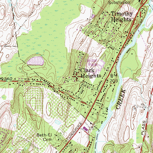 Topographic Map of Clark Heights, NY