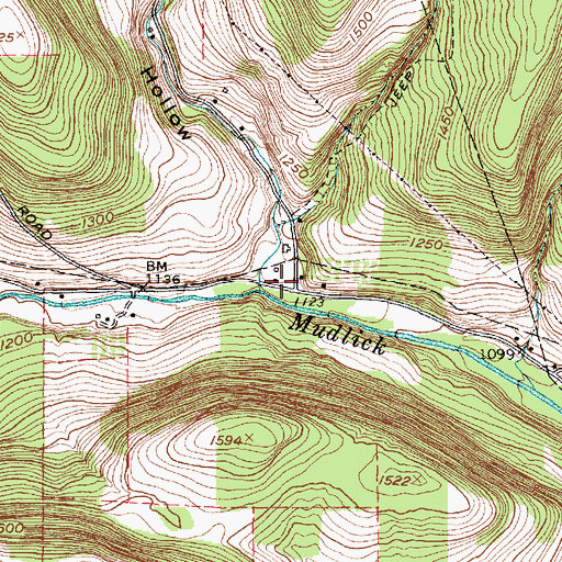 Topographic Map of Clark Hollow, NY
