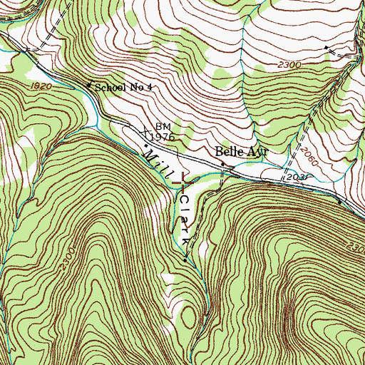 Topographic Map of Clark Hollow, NY