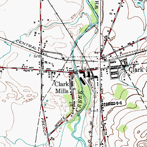 Topographic Map of Clark Mills, NY